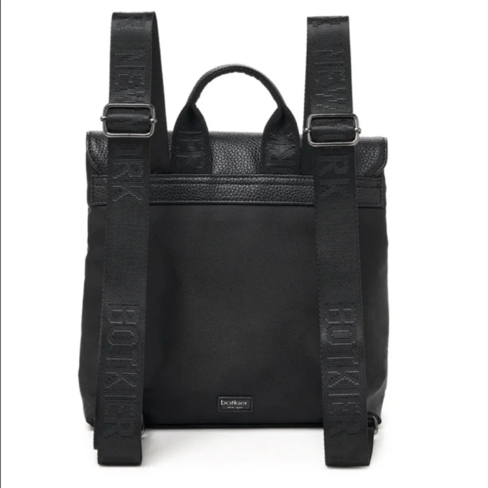 Botkier | Sleek Black‎ Mini Backpack Adjustable Branded Straps Tassel Pockets